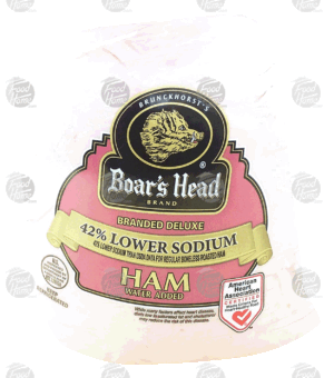 Boar's Head Branded Deluxe ham, 42% lower sodium 0.5 pound