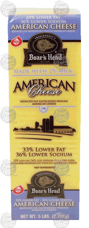 Boar's Head Brunckhorst's american cheese, yellow, made with 2% milk 0.5 pound