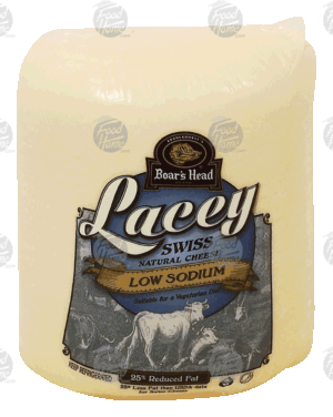 Boar's Head Lacey swiss cheese, low sodium, 25% reduced fat 0.5 pound
