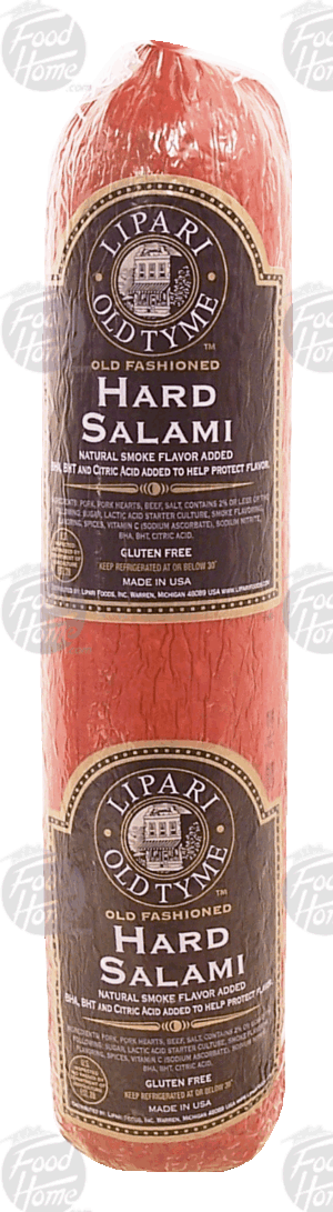 Lipari Old Tyme hard salami, natural smoke flavor added 0.5 pound