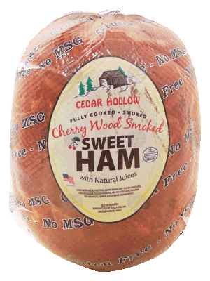Cedar Hollow cherry wood smoked sweet ham, fully cooked 0.5 pound