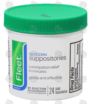 Fleet glycerin suppositories laxative 24 count