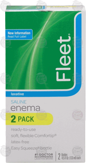 Fleet enema ready-to-use saline laxative twin pack 9 fluid ounce