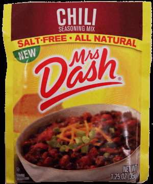 Mrs Dash chili seasoning mix, salt-free, all natural 1.25 ounce