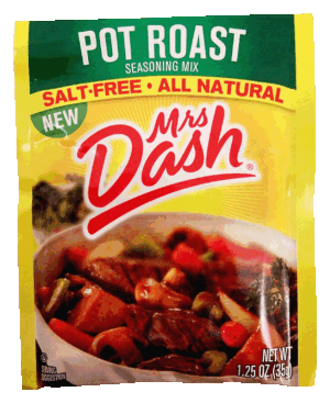 Mrs. Dash pot roast seasoning mix, salt-free, all natural 1.25 ounce