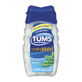 Tums Ultra 1000 ultra strength antacid, chewable tablets, peppermint flavor 72 count
