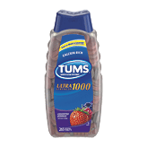 Tums Ultra 1000 antacid supplement, assorted berries, chewable tablets, maximum strength 265 count