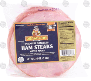 Dearborn ham steaks, boneless 16 ounce