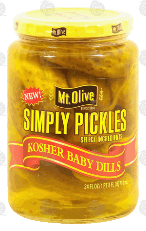 Mt. Olive Simply Pickles kosher baby dills 24 fluid ounce
