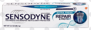 Sensodyne repair & protect, toothpaste with flouride for sensitive teeth & cavity protection, extra fresh 3.4 ounce