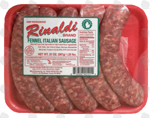 Rinaldi fennel italian sausage, 5-count 20 ounce