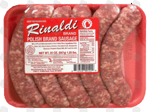 Rinaldi polish brand sausage, 5-count 20 ounce