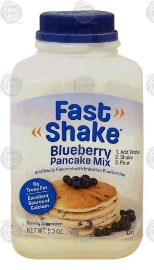 Fast Shake blueberry pancake mix, just add water 5.3 ounce