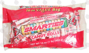 Smarties candy rolls, assorted flavors 16 ounce