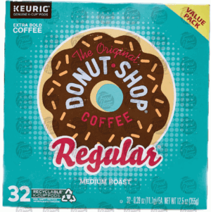 The Original Donut Shop Coffee regular medium roast coffee, 32 ct., box 12.5 ounce