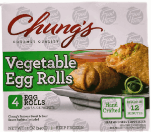 Chung's vegetable egg rolls, 4-count 12 ounce