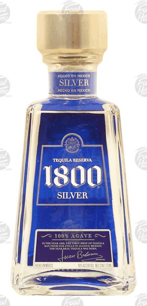 1800 Silver tequila reserva, 100% agave, 40% alc. by vol. 375 milliliter