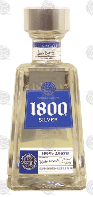 1800 Silver tequila reserva, 100% agave, 40% alc. by vol. 750 milliliter