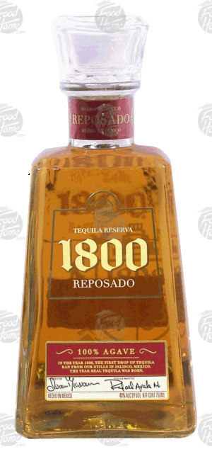 1800 Resposado tequila reserva, 100% agave, 40% alc. by vol. 750 milliliter