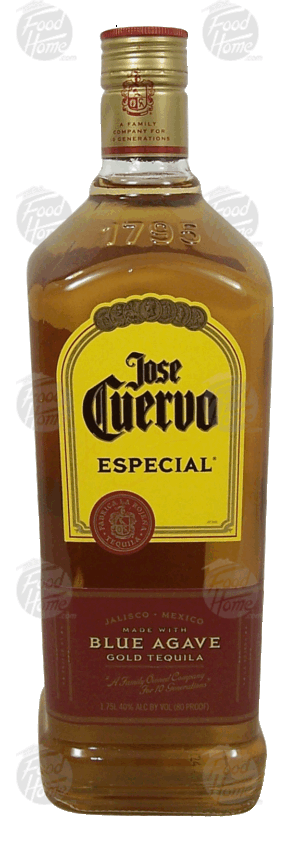 Jose Cuervo Especial gold tequila made with blue agave, 40% alc. by vol. 1.75