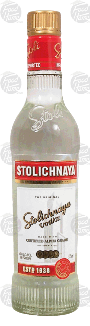 Stolichnaya vodka, 40% alc. by vol. 375 milliliter