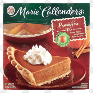 Marie Callender's pumpkin pie, extra flaky crust made from scratch 36 ounce