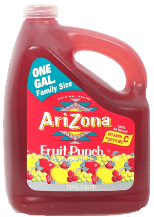 Arizona fruit punch 10% juice 1 gallon