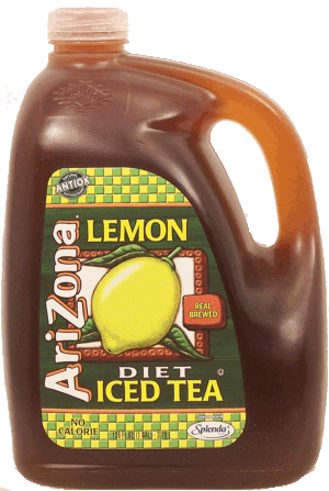 Arizona Zero no calorie iced tea with lemon flavor 128 fluid ounce