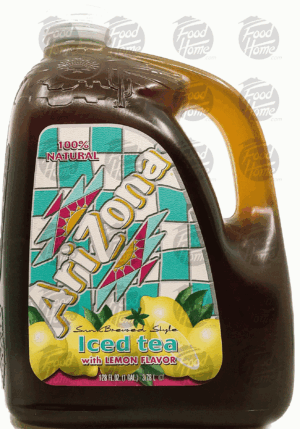 Arizona iced tea with lemon flavor, sun brewed style 128 fluid ounce