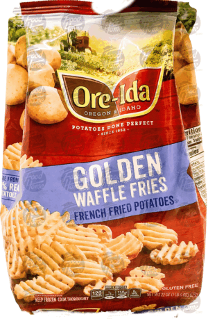 Ore-Ida waffle fries; crispy, waffle-cut french fried potatoes 22 ounce