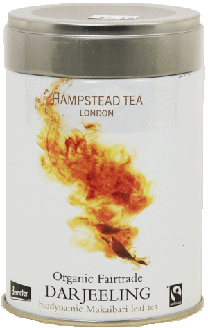 Hampstead Tea London organic fairtrade darjeeling biodynamic makaibari leaf tea 3.53 ounce