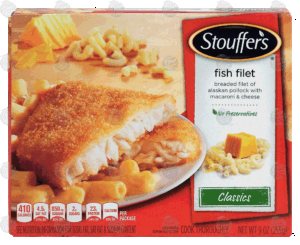 Stouffer's Classics fish fillet, breaded alaskan pollock fillet and macaroni & cheese 9 ounce