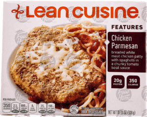 Stouffer's Lean Cuisine comfort; chicken parmesan, breaded chicken patty with spaghetti in a chunky tomato basil sauce 10.875 ounce