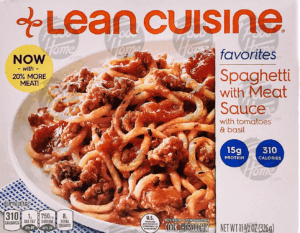 Stouffer's Lean Cuisine favorites; spaghetti with meat sauce with mushrooms & basil 11.5 ounce