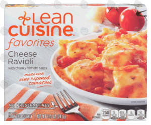 Stouffer's Lean Cuisine favorites; cheese ravioli with chunky tomato sauce 8.5 ounce