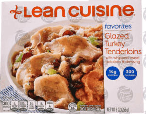 Stouffer's Lean Cuisine comfort; glazed turkey tenderloins with whipped sweet potatoes and dressing 9 ounce