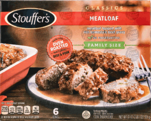 Stouffer's Family Size meatloaf; oven baked meatloaf in a homestyle gravy 33 ounce