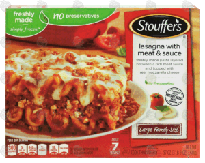 Stouffer's Large Family Size lasagna with meat & sauce 57 ounce