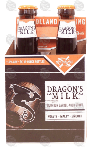 New Holland Brewing Dragon's Milk aged stout, roasty - malty - smooth, 11% alc. by vol., 12-fl. oz. 4 pack