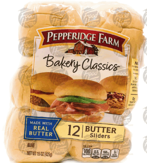 Pepperidge Farm Bakery Classics butter slider buns, 12 pk., wrapper 15 ounce