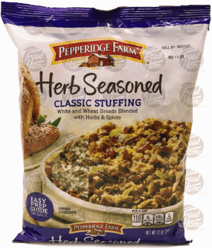 Pepperidge Farm herb seasoned classic stuffing, bag 12 ounce