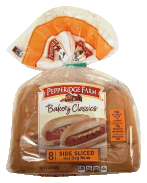 Pepperidge Farm Bakery Classics side sliced hot dog buns, 8 count 14 ounce