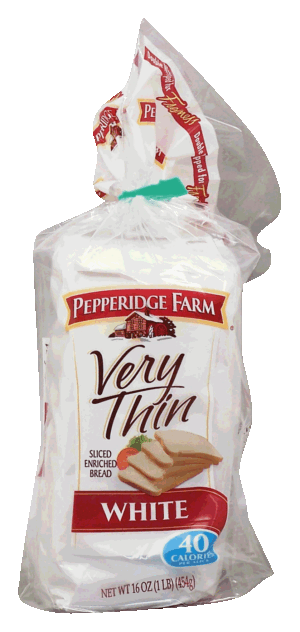 Pepperidge Farm Very Thin white sliced bread loaf 16 ounce
