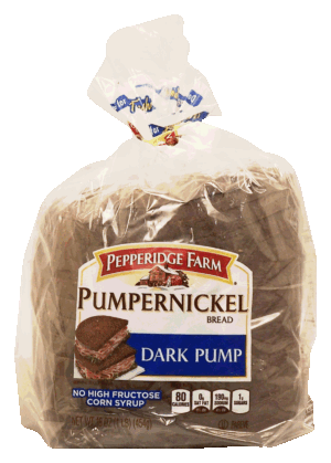 Pepperidge Farm dark pumpernickle sliced bread half loaf 16 ounce