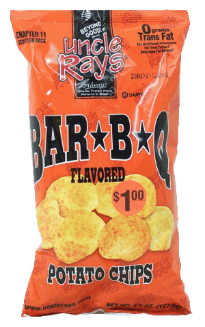 Uncle Ray's bar-b-q potato chips 4.5 ounce