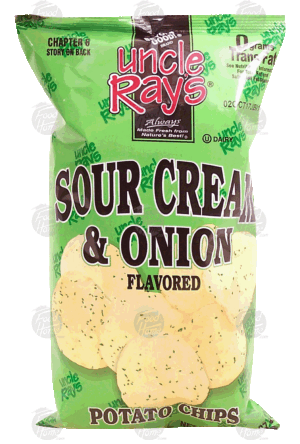 Uncle Ray's sour cream & onion flavored potato chips 4.5 ounce
