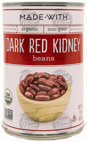 Made With organic dark red kidney beans, sealed can 15 ounce