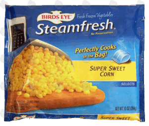 Birds Eye Steamfresh super sweet corn, cooks in bag 10 ounce