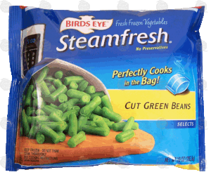Birds Eye Steamfresh cut green beans, cooks in bag 10 ounce