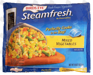 Birds Eye Steamfresh mixed vegetables, cooks in bag 10 ounce
